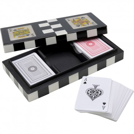 Jeu de cartes noir et blanc coffret Kare Design