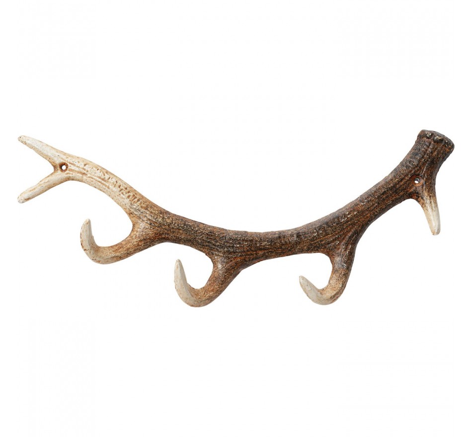 Portemanteau mural bois de cerf marron Kare Design