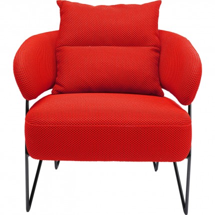 Armchair Peppo red Kare Design