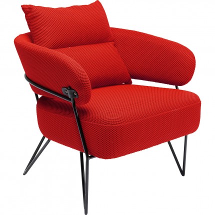 Fauteuil Peppo rouge Kare Design