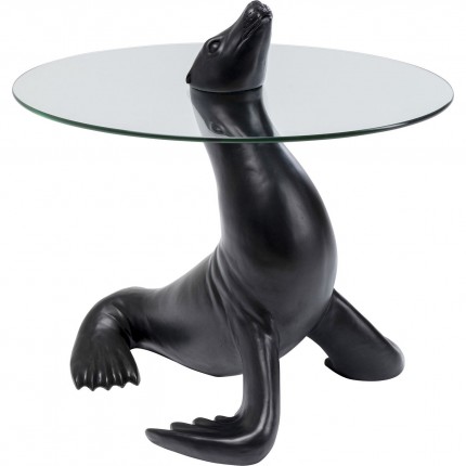 Table d'appoint otarie noire 50cm Kare Design