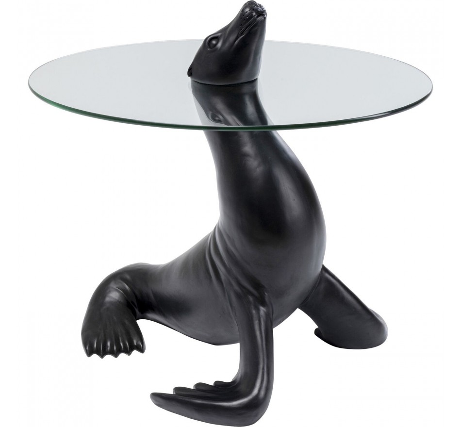 Table d'appoint otarie noire 50cm Kare Design Table d'appoint otarie noire 50cm Kare Design