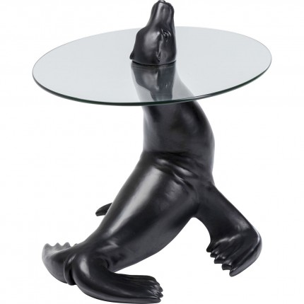 Table d'appoint otarie noire 50cm Kare Design