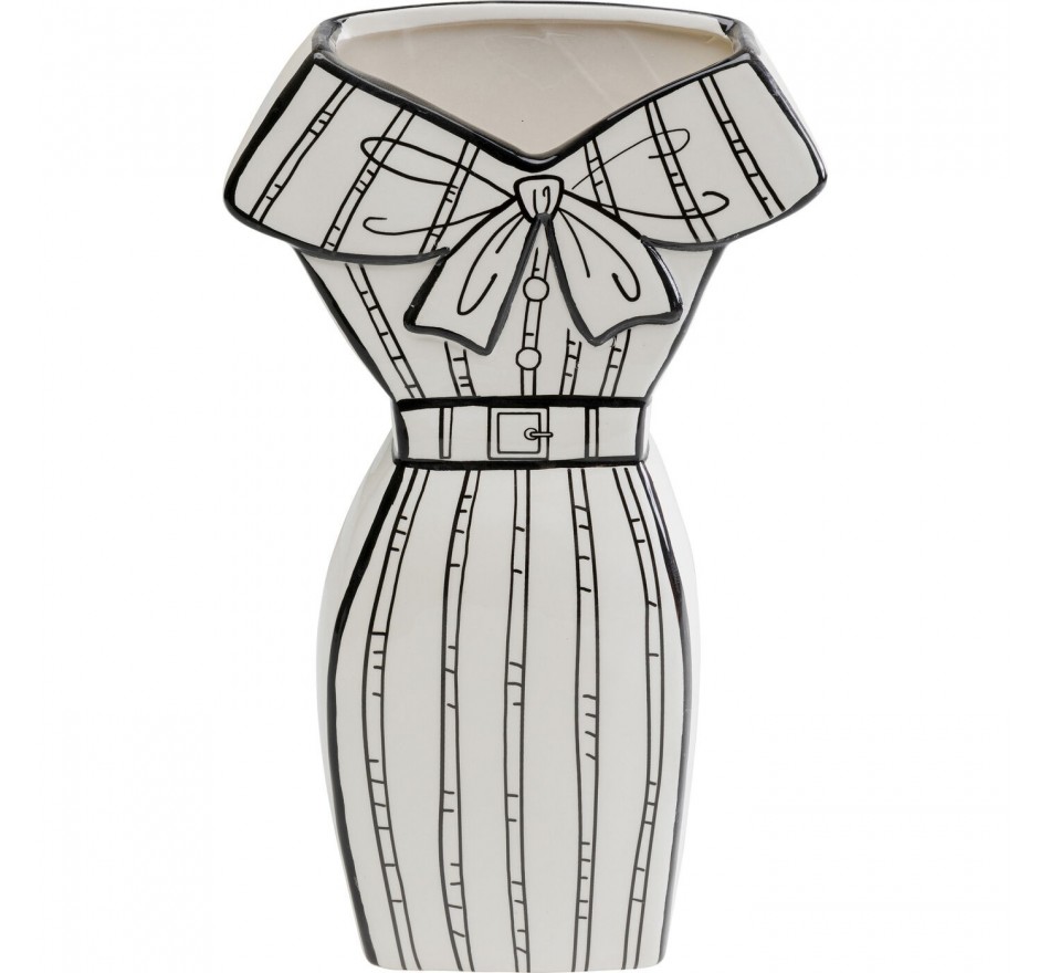 Vase Favola dress white and black Kare Design Vase Favola dress white and black Kare Design