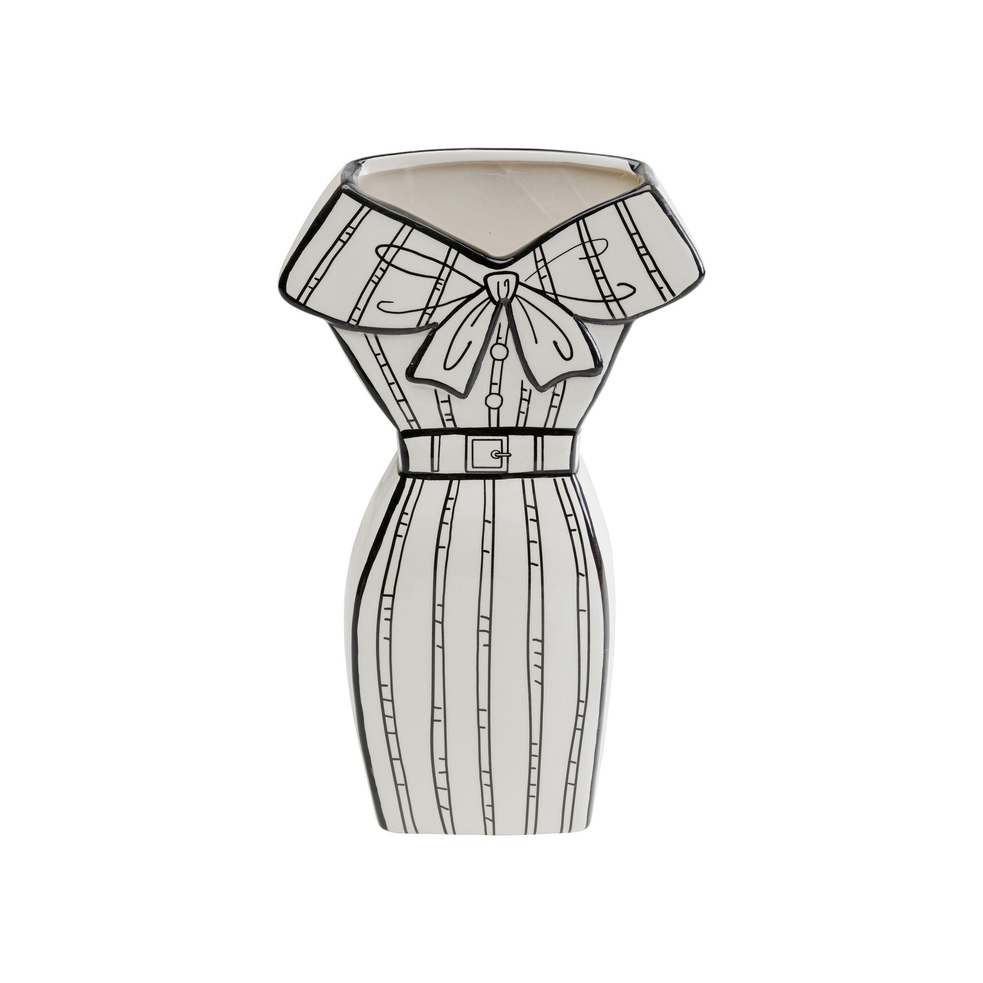 Vase Favola robe blanc et noir Kare Design