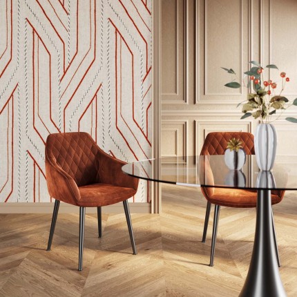 Chaise avec accoudoirs Harry orange Kare Design