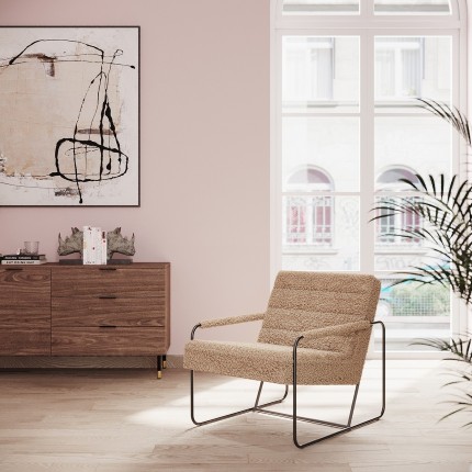 Fauteuil Figera beige Kare Design Fauteuil Figera beige Kare Design