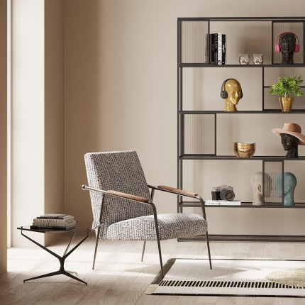 Fauteuil Remo noir et blanc Kare Design