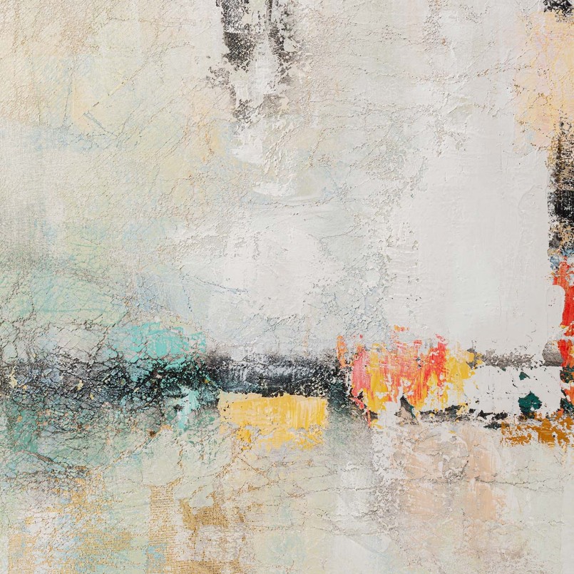 Tableau encadré Dust doré 120x120cm