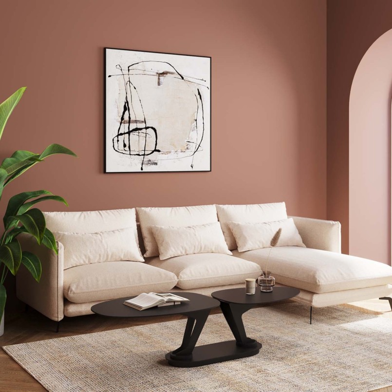 Peinture Dust grise 100x100cm Kare Design