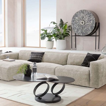 Canapé d'angle Henry 285cm crème gauche Kare Design