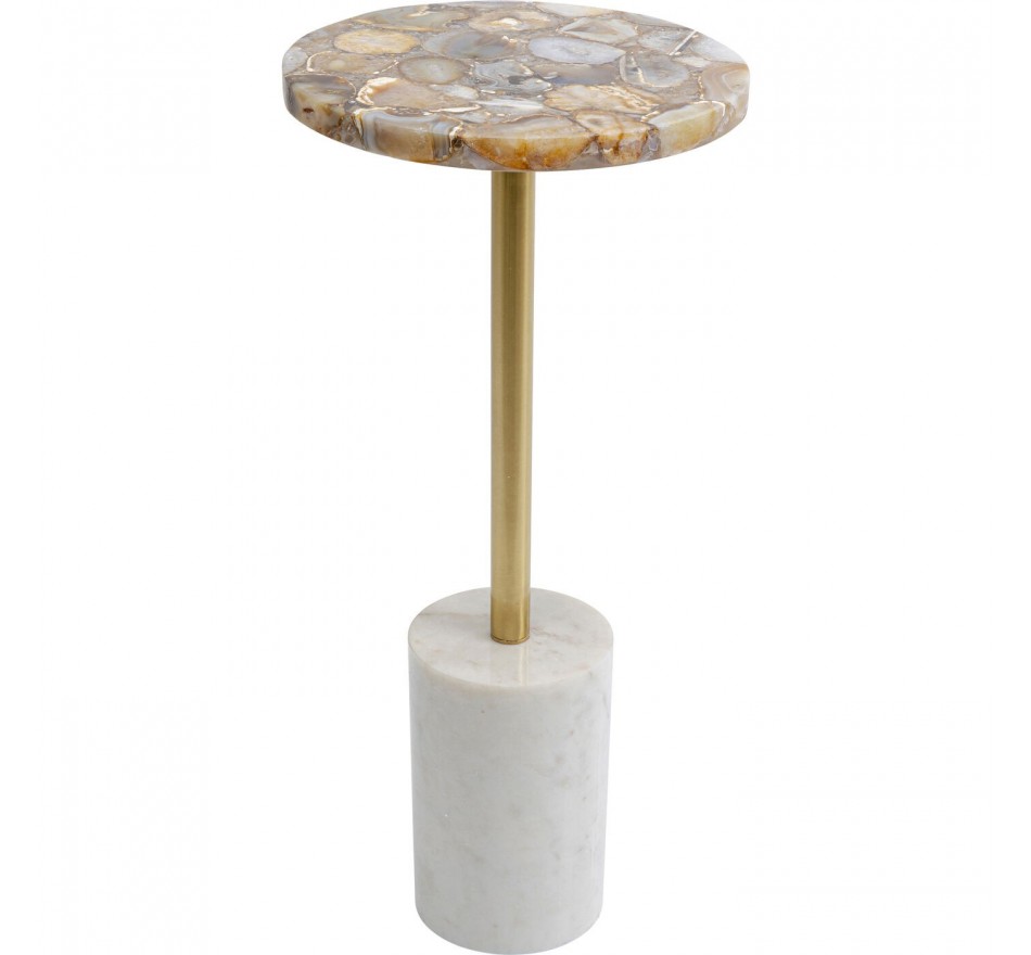 Table d appoint Agate Base blanc Ø25cm