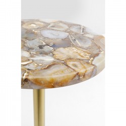 Table d'appoint Agate marbre blanc 25cm Kare Design