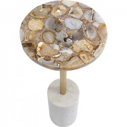 Table d appoint Agate Base blanc Ø25cm