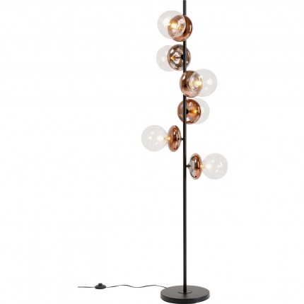 Lampadaire Double Bubble cuivre 165cm Kare Design