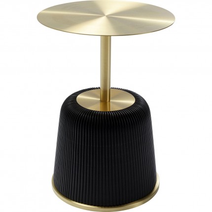 Table d'appoint Endless Vegas noire et dorée 40cm Kare Design