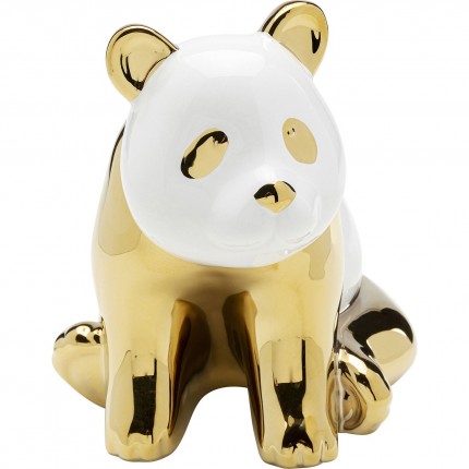 Déco panda doré et blanc 18cm Kare Design