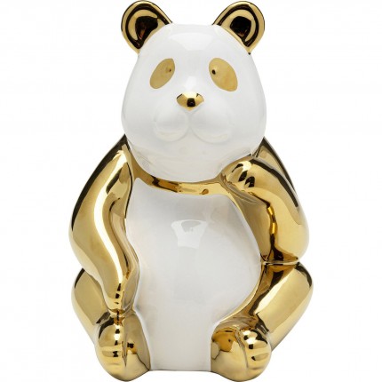 Déco panda doré et blanc assis 19cm Kare Design