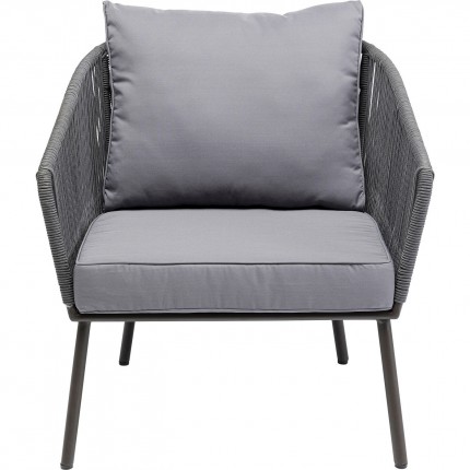 Fauteuil de jardin Elba gris Kare Design