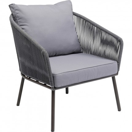 Fauteuil de jardin Elba gris Kare Design