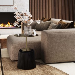 Black and gold side table - Endless Vegas - Kare Design