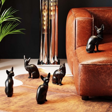 Déco chat sphynx assis noir Kare Design