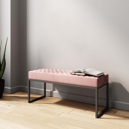 Banc Smart 90x40cm noir et rose Kare Design