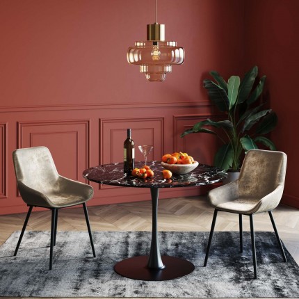 Table Veneto noire 110cm Kare Design