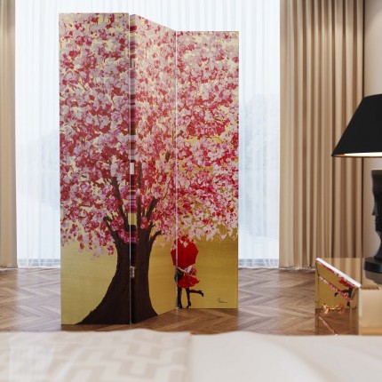 Paravent doré fleurs roses Kare Design Paravent doré fleurs roses Kare Design