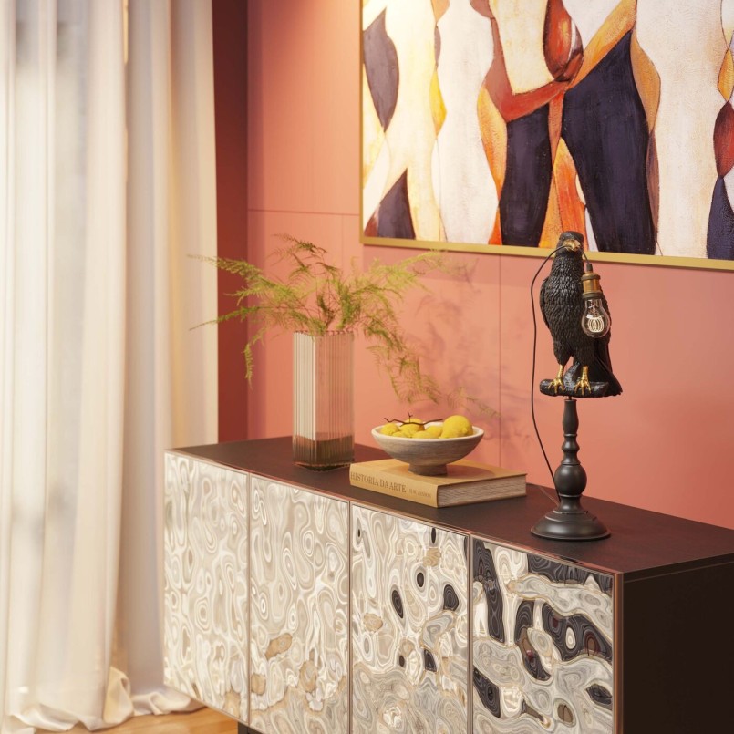 Black bird table lamp - Perched Raven - Kare design