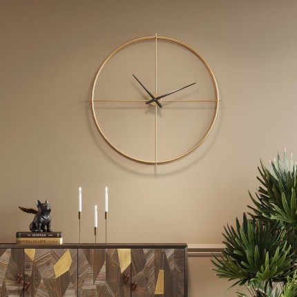 Horloge murale Simple Pure 95cm dorée Kare Design
