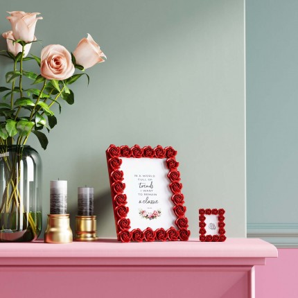 Cadre photo roses rouges 26x31cm Kare Design