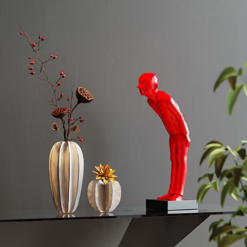 Déco homme rouge accueillant - Welcome Guest - Kare Design