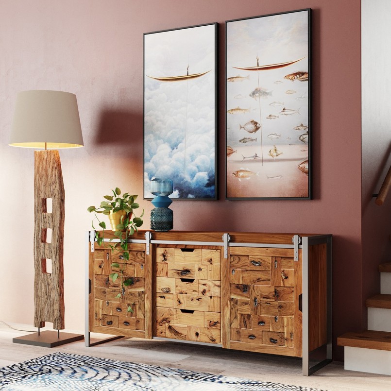 Peinture gondolier dans un ciel de nuages - Kare Design