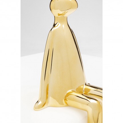 Figurine décorative Sitting Rabbit doré 35cm