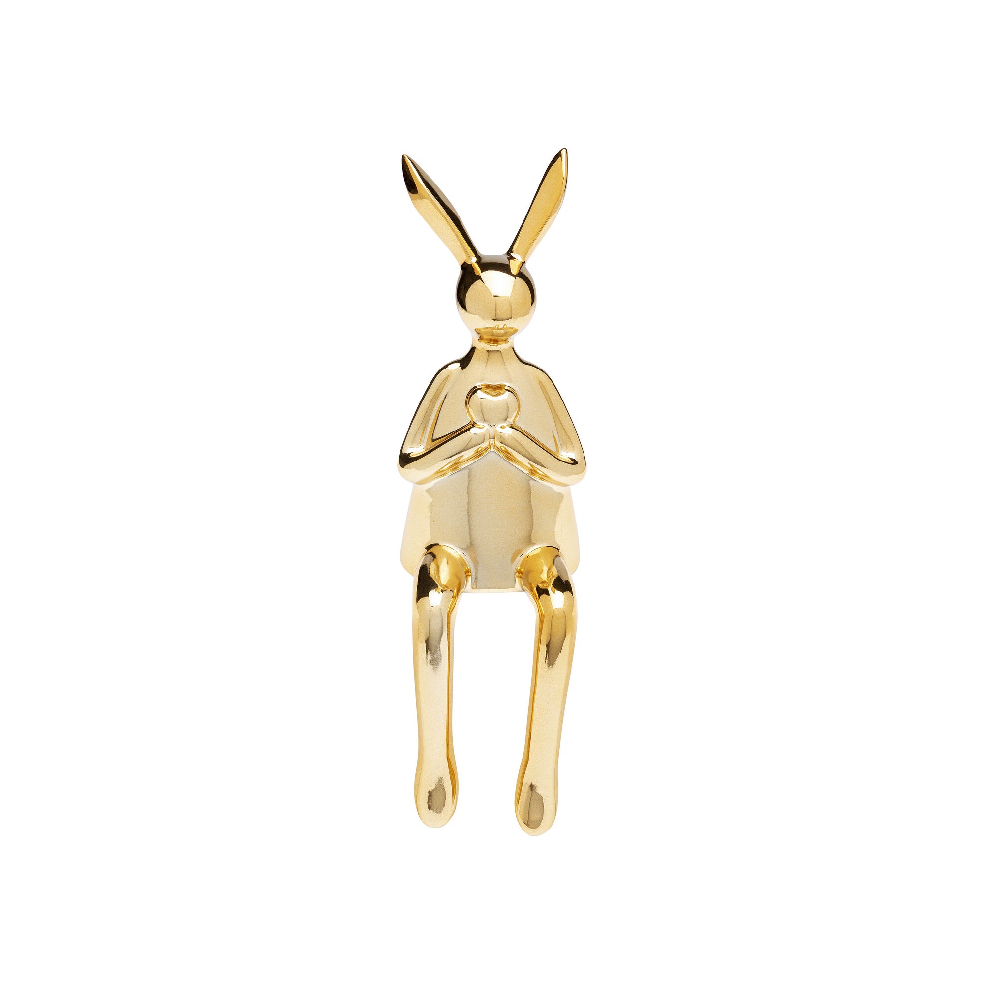 Figurine décorative Sitting Rabbit Heart doré 29cm