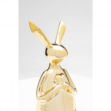 Déco lapin doré assis coeur Kare Design