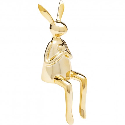 Figurine décorative Sitting Rabbit Heart doré 29cm