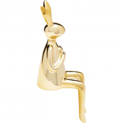 Figurine décorative Sitting Rabbit Heart doré 29cm