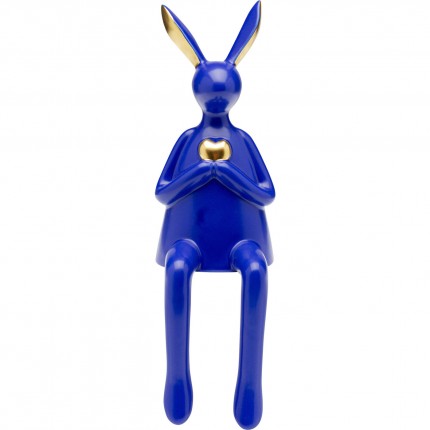 Déco lapin bleu assis coeur Kare Design