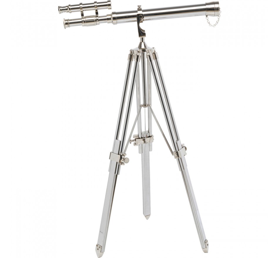 Objet décoratif Telescope argenté 125cm