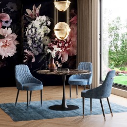 Table effet marbre noir - Schickeria - Kare Design