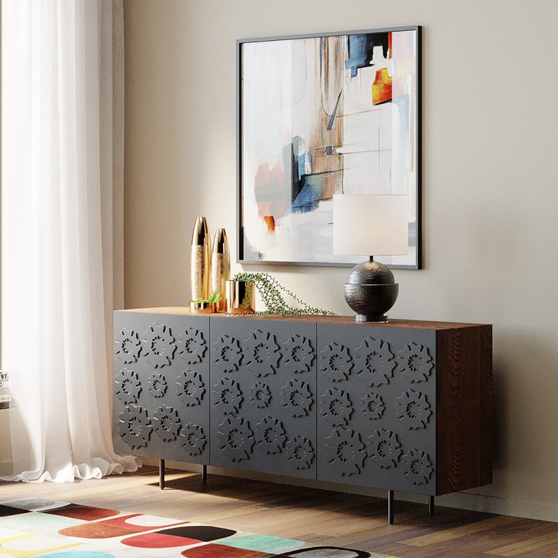 Peinture abstraite bleue - Visione - Kare Design