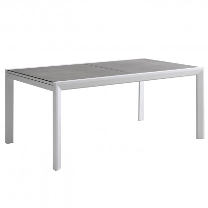 Table de jardin à rallonge Lippi 270x100cm blanche Gescova