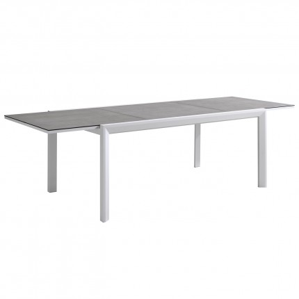 Table de jardin à rallonge Lippi 270x100cm blanche Gescova