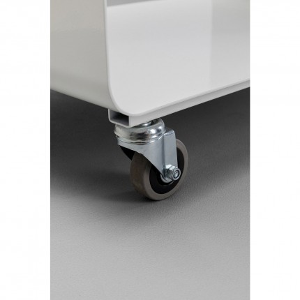 Table basse sur roulettes Casa blanc 60x40cm