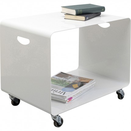 Table basse sur roulettes Casa blanc 60x40cm