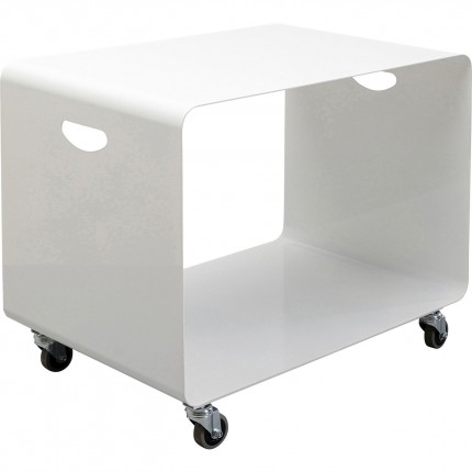 Table basse sur roulettes Casa blanc 60x40cm