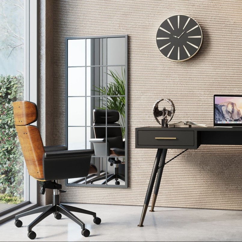 Chaise de bureau pivotante noire - Check Out - Kare Design