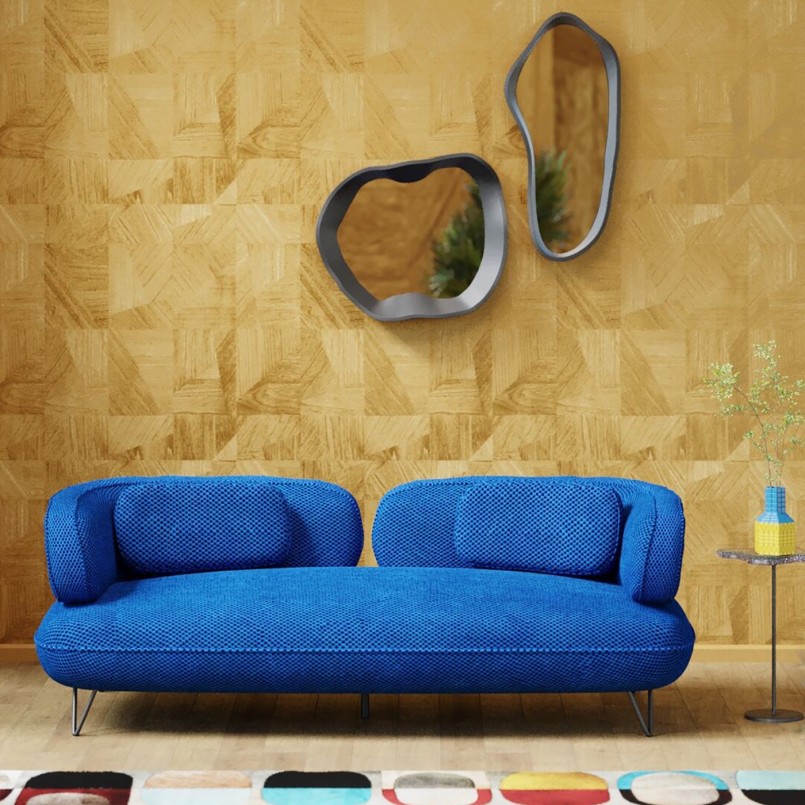 Blue retro sofa - Peppo - Kare Design